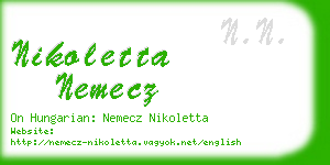 nikoletta nemecz business card